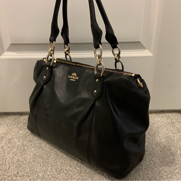 Black Leather Coach Purse - Picture 2 of 9